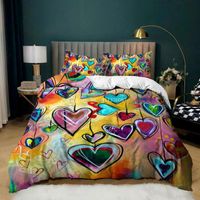 Wholesale Bedding Sets Rainbow Spiral Home Set Kids Adult Lovely Gift Deluxe Down Quilt Cover Pillowcases Pieces High Art Textile