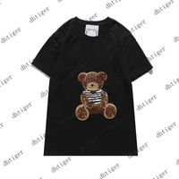 Wholesale New Embroidered Letter Unisex T Shirts Cute Bear Pattern Men Women T Shirts Tops Summer Short Sleeve Tshirt Clothes