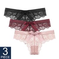 Wholesale Women Sexy Lace Panties Low waist Underwear Thong Female New Temptation G String Breathable T back Lingerie Intimates Y0220