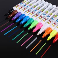 Wholesale 12 Colors set Liquid Chalk Marker Pens for School Art Painting Round Tip mm