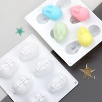 Wholesale Baking Moulds Network Rabbit Shape Silicone Mousse Dessert Mold Cake Decorating Tools Jelly Candy Chocolate Ice Cream Molds HWB12605