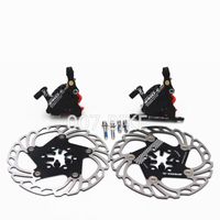 Wholesale Bike Brakes Road Bicycle Disk Brake Caliper Line Pulling Hydraulic Disc Set Front Rear With mm Rotors