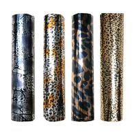 Wholesale Other Arts And Crafts CMX80M Leopard Pattern Gold Silver Stamping Foil Paper Rolls For Laminator Heat Transfer Laser Printer Card Craft