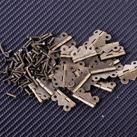 Wholesale Furniture Accessories DIY Repair Vintage Antique Brass Butterfly Hinge With Screws Bronze For Jewelry Box x17mm
