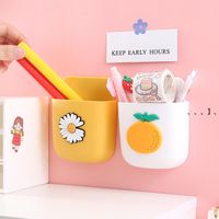 Wholesale Cartoon Wall Mounted Storage Box Mobile Phone Plug Holder Stand Rack Remote Control Pencil Toiletries Organizer Case Decor by sea NHE12768