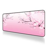 Wholesale Mouse Pads Wrist Rests Pink Pad For Gaming Sakura Large Mousepad Black And White Xxl Carpet Desk Extended Slipmat x400 Rubber Stitch