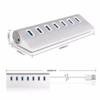 Wholesale Premium Port Aluminum USB Chargers Hub for Mac MacBook Air Pro Ultrabooks for Microsoft Surface RT Laptops and Any PC