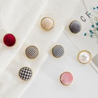Wholesale Stud Vintage Winter Velvet Earrings Houndstooth Round Plaid For Women Bijoux Fashion Jewelry