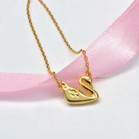 Wholesale HBP fashion luxury new jewelry Japan and Korea simple pendant selection gold plated elegant Swan clavicle Necklace