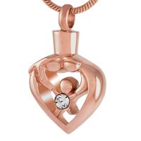 Wholesale Pendant Necklaces Family Love Necklace Ash Keepsake Memorial Locket Pet Urn Cremation Jewelry Women Mom Dad Kids Gift