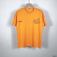 Wholesale Apparel Men s T Shirts printed Chicago Letter men clothes short sleeve shirts tag letters polo black white orange
