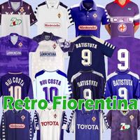 Wholesale Retro Soccer Jerseys Fiorentina BATISTUTA RUI COSTA Home classic Football Shirt Camisas de Futebol Florence jersey