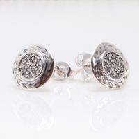 Wholesale S925 Sterling Silver Stud Earrings Classic Women s Fashion All match Round Diamond Earring High Quality Wedding Party Engagement Jewelry