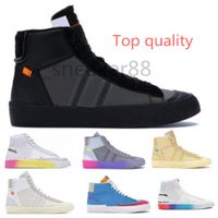 Wholesale Hot Mens Mid Spooky Grim Reepers All Hallows Eve White Serena Williams Rainbow Women Casual shoes Blazers black size