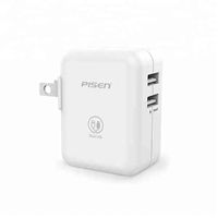 Wholesale Pisen Phone Charger Dual port USB C Wall Charger Ports charging head multi port A two port plug universal iPhone13 Pro tablet Huawei Xiaomi