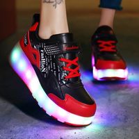 Wholesale Athletic Outdoor Size Glowing Roller Sneakers On Wheels Led Shoes Light Up Luminous Tenis Infantil Menino For Girls Boys Kids Childr
