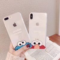 Wholesale 2021 Cartoon Sesame Street for iphone11 mobile phone case net red Xs max for apple plus couple p soft XR