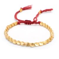 Wholesale Handmade Beaded Strands Bracelets Braided Wenwan Line Special shaped Copper Bead Bracelet Creative Pulling Tassel Jewelry Gift