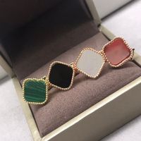 Wholesale Womens Earrings Fashion Stud Earings Clover Stainless Elegant for Woman Classic Color High Quality with BOX