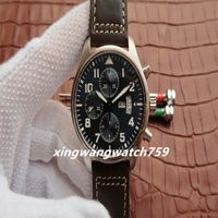 Wholesale Mens Automatic Chronograph Eta Watch Men Day Time Date Leather Valjoux ZF Factory Chrono Watches Sapphire Sport Stopwatch