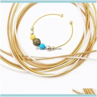 Wholesale Chains Findings Components Jewelrygold Sier Plated Iron Metal Wire Rope Connectors For Diy Earring Bracelet Jewelry Making Spring Chain Ae