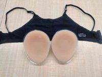 Wholesale A E cup water drop false breast with underwear set CD cross dressing silicone breast vest underwear false breast
