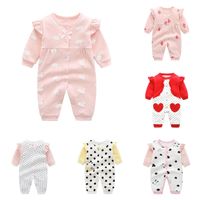 Wholesale princess style born baby girls clothes Cotton Baby Rompers Soft Infant Clothing toddler girl jumpsuits
