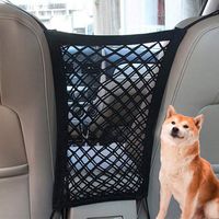 Wholesale Pet Carrier Car Back Seat Barrier Mesh Dog Safety Travel Isolation Net Black X in