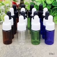 Wholesale high quatity10 Ml Oz Brown Clear Empty Small Plastic Glass Dropper Bottles New Parfume Essential Oil Liquid Packaging Containers