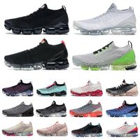Wholesale Sell Fly White Knit Mesh mens running shoes Triple Black Oreo Pure Platinum Particle Grey Future Crimson USA Electric Green Track Red men women Sports Sneakers