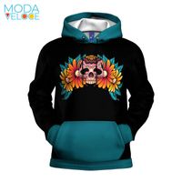 Wholesale Men s Hoodies Sweatshirts High Quality d Print Mexico Day Of The Dead Skull Festival Celebration Male Hoodie