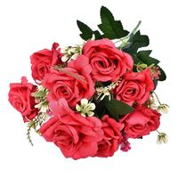 Wholesale Decorative Flowers Wreaths Silk Cloth Party Heads Anniversary Artificial Flower Gift Romantic Fake Rose Wedding Table Centerpieces Home