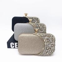 Wholesale Cosmetic Bags Cases Women Diamond Evening Clutch Bling Patchwork Banquet Wallets Wedding Dinner Crossbody And Handbag