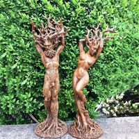Wholesale Decorative Objects Figurines Forest God And Goddess Statue Outdoor Decoration Resin Figurine Ornament Garden Art Sculpture Home RRD12420