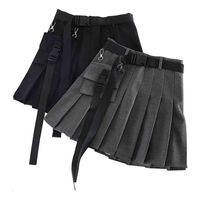 Wholesale Skirts Big female skirt Korean fashion punk urban tools harajuku safari black short tall waist short skirts FZYV