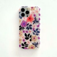 Wholesale 2021 New Art IMD Shell Floral Print Mobile Phone Cases For iPhone Pro Max TPU Dirt resistant Water Resistant Shockproof Gloss Flower Back Cover