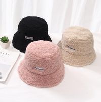 Wholesale Spring Fall Winter woman Christmas Hats man sport Fashion Autumn lamb hair hat Female fisherman hat Wheat embroidery letter solid color basin ha tS