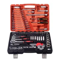 Wholesale 155 car repair tool set auto repair and maintenance car socket wrench set ratchet quick wrench combination OEM customization