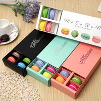 Wholesale 12 Grids Macaron Wrap Paper Wedding Party Gift Boxes cm Chocolates Cookie Packing Box