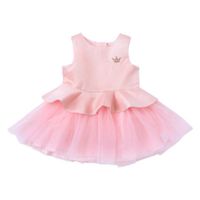 Wholesale Girl s Dresses Dollbling Baby Girls Dress Pink Toddler Princess Sleeveless Round Party Wedding Birthday For Easter