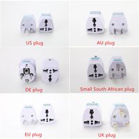 Wholesale 1pc universal us uk au eu plug usa to euro europe travel wall ac power charger outlet adapter converter round pin socket