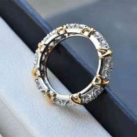 Wholesale rings Korean exquisite cross ring female personality couple fashion temperament little thumb tail gold