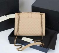 Wholesale new designer bags Checkered Gold letter buckle baguette Inside and outside calf leather thick Chains shoulder Bags Ball pattern Shoulder Bag