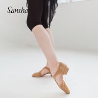 Wholesale French leather teachers shoes dance soft soled exercise shoes ballet national belly dancing shoes women