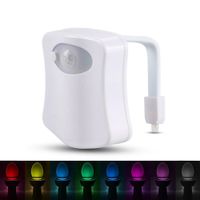 Wholesale Smart PIR Motion Sensor Toilet Seat Night Light Colors Waterproof Backlight For Toilets Bowl LED Luminaria Lamp WC Lights