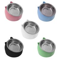 Wholesale Dog Bowls Feeders Stainless Steel Cat Bowl Slanted Non slip Pet Utensils Puppy Feeding Container Supplies