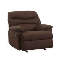 Wholesale Living Room Sofa ACME Arcadia Recliner Motion in Chocolate Microfiber W a33