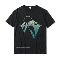 Wholesale Men s T Shirts Minimal Mountains Geometric Art Camping Hiking T Shirt Fashionable Mens T Shirt Cute Cotton Tops Tees Printed On