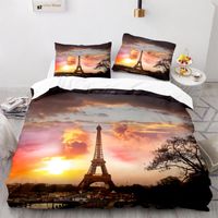Wholesale Bedding Sets Eiffel Tower Set Single Twin Full Queen King Size La Tour Bed Aldult Kid Bedroom Duvetcover D Print