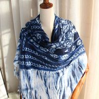 Wholesale Scarves BPP Winter Women s Designer Scarf China s Intangible Heritage Style Handmade Tie Dye Bandana Shawl Silk Warm